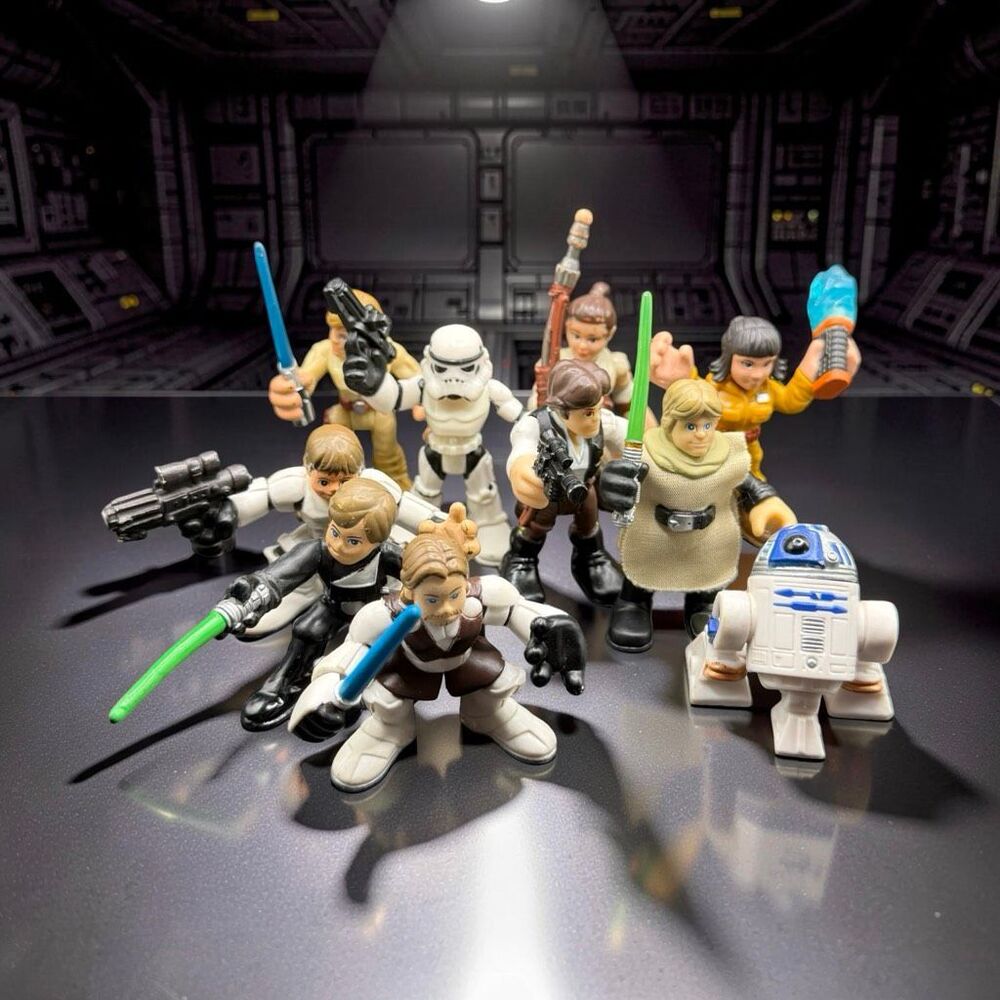 Playskool Star Wars Galactic Hero Luke Jedi Storm Trooper 1st Order Figures A70